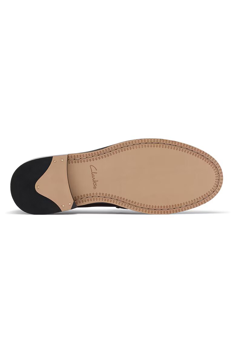Clarks Кожени мокасини Коняк кафяв