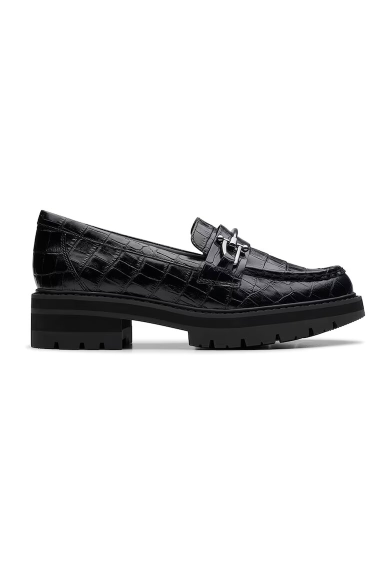 Clarks Кожени мокасини Orianna Bit - Избеляло черно