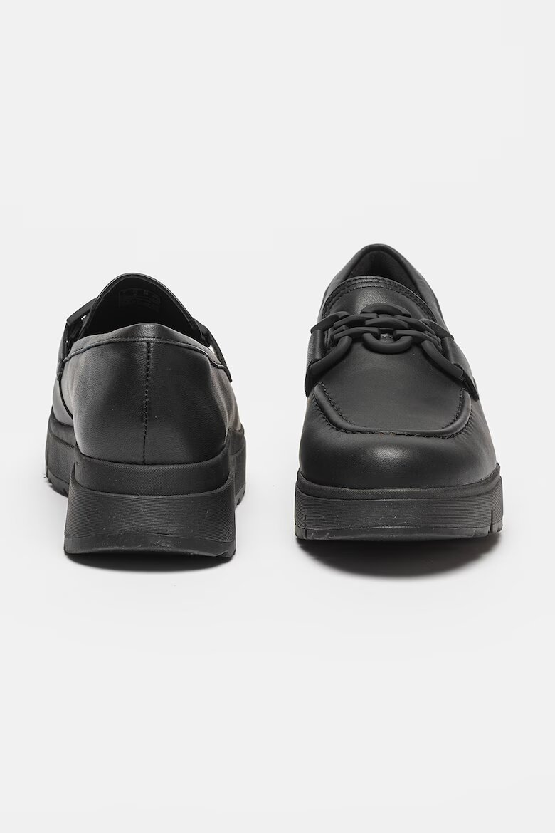 Clarks Кожени мокасини с контрасти Черен