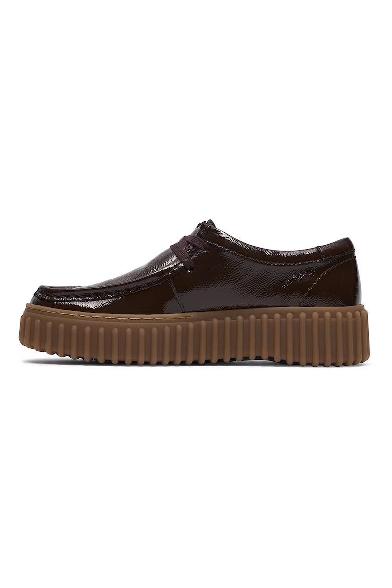 Clarks Кожени мокасини Torhill Тъмнокафяв/Сиво-кафяв/Избеляло черно
