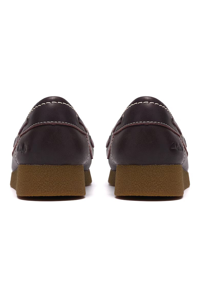 Clarks Кожени мокасини Wallabees Коняк кафяв