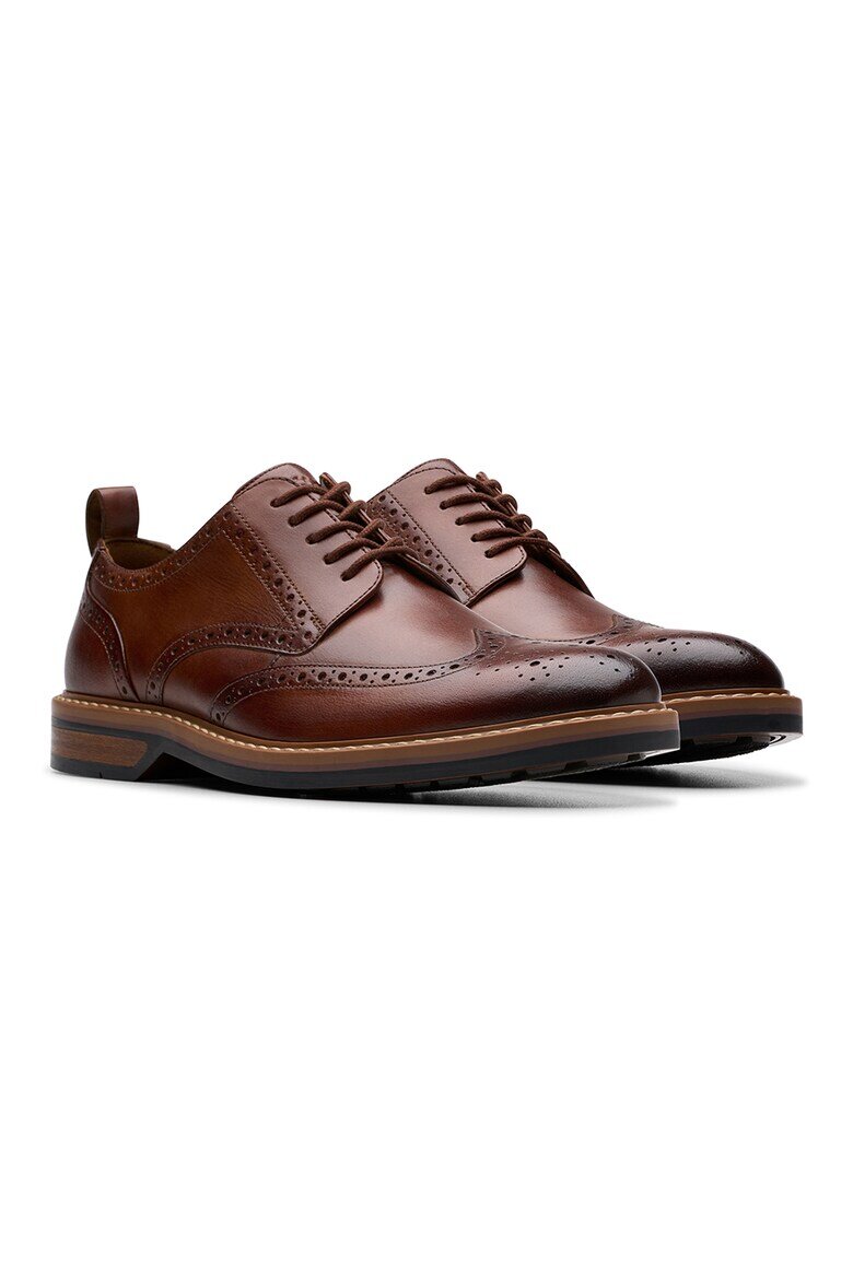 Clarks Кожени обувки Aldwin Limit тип Brogue Коняк кафяв