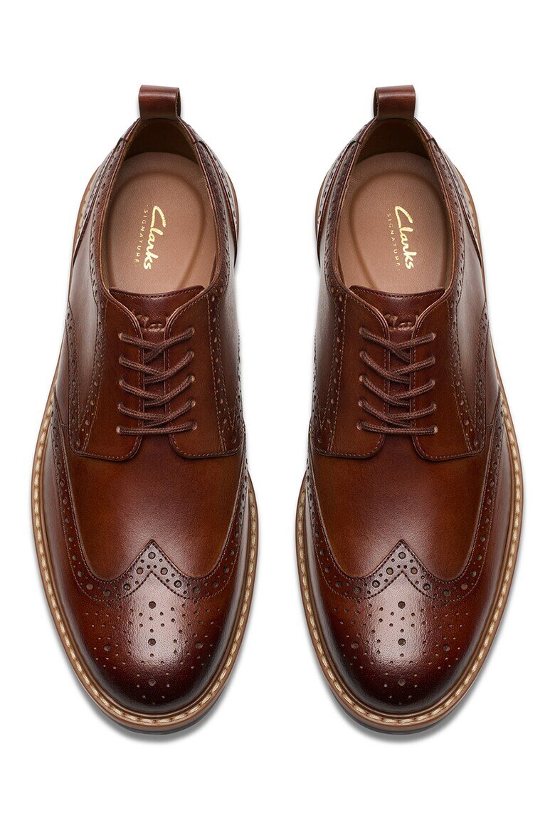 Clarks Кожени обувки Aldwin Limit тип Brogue Коняк кафяв