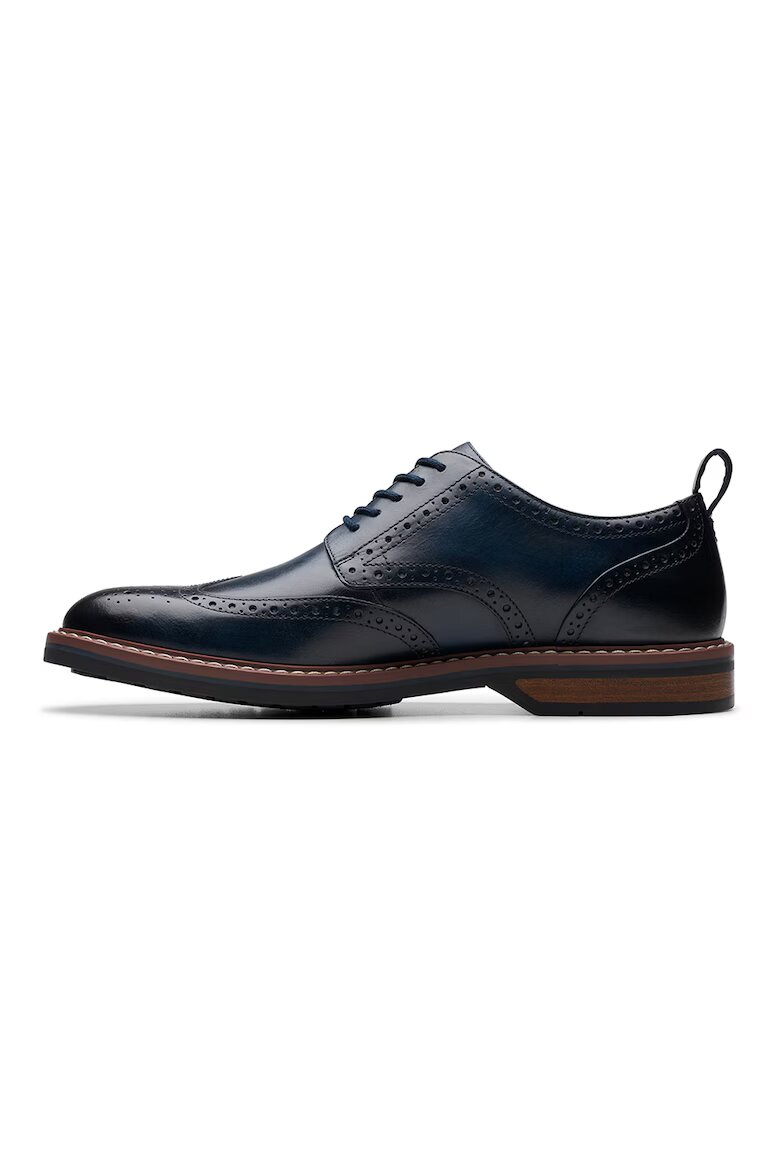 Clarks Кожени обувки Aldwin Limit тип Brogue Тъмносин