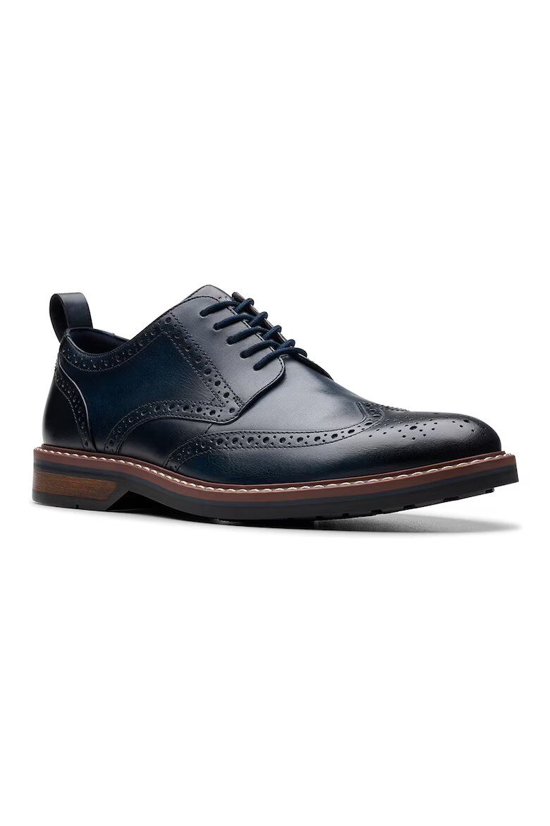 Clarks Кожени обувки Aldwin Limit тип Brogue Тъмносин