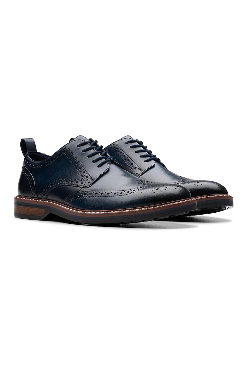 Clarks Кожени обувки Aldwin Limit тип Brogue Тъмносин