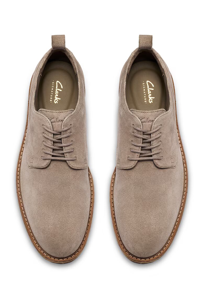 Clarks Кожени обувки Aldwin тип Derby Бежов
