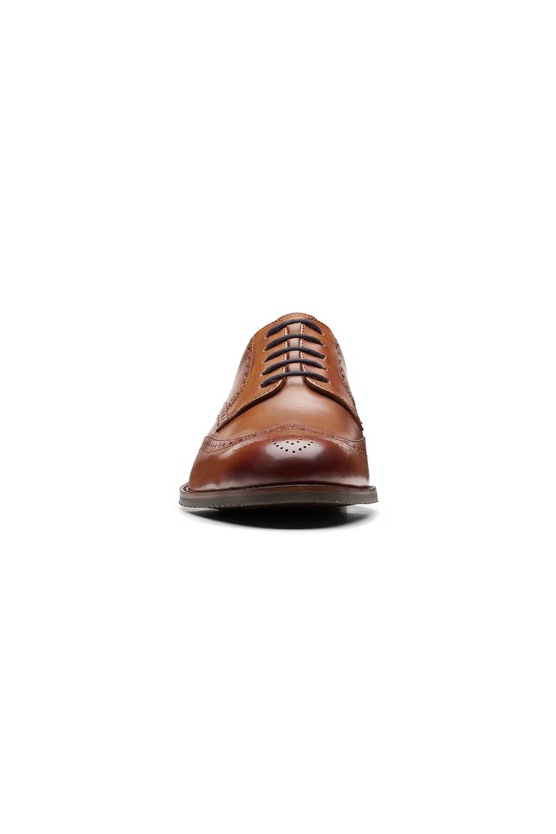 Clarks Кожени обувки Craftarlolimit тип Brogue Канелено кафяво