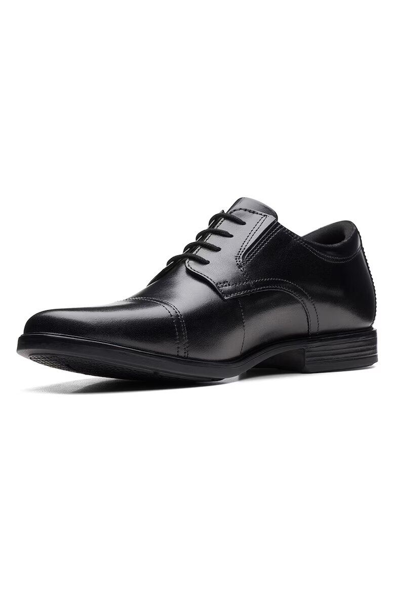 Clarks Кожени обувки Howard Cap Derby Черен
