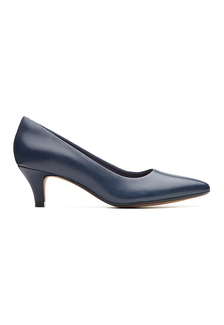Clarks Кожени обувки Linvale Jerica с остър връх - Ултрамарин синьо