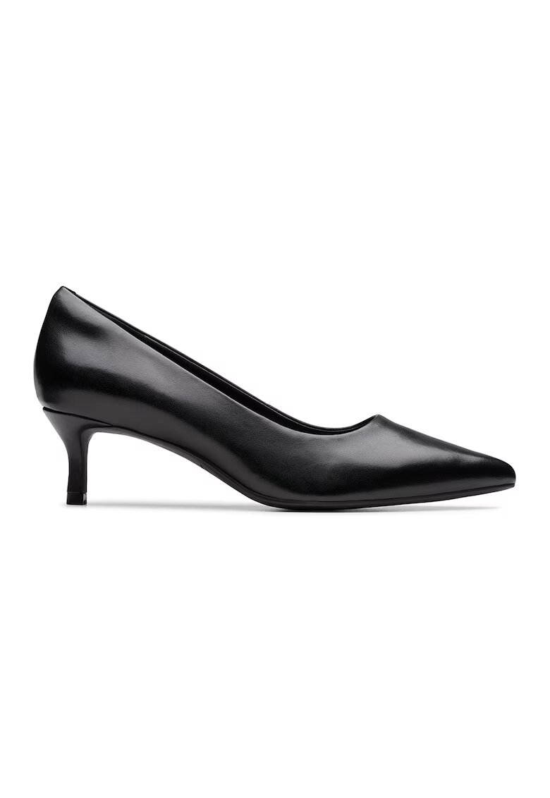 Clarks Кожени обувки с остър връх - Черен