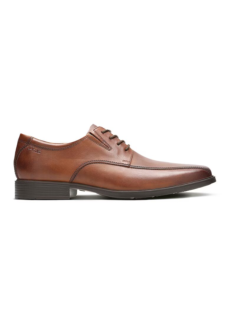 Clarks Кожени обувки Tilden-Walk Derby - Канелено кафяво