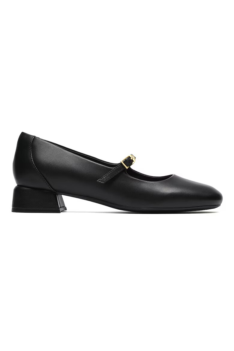 Clarks Кожени пантофки Daiss тип Mary Janes с малък ток Черен
