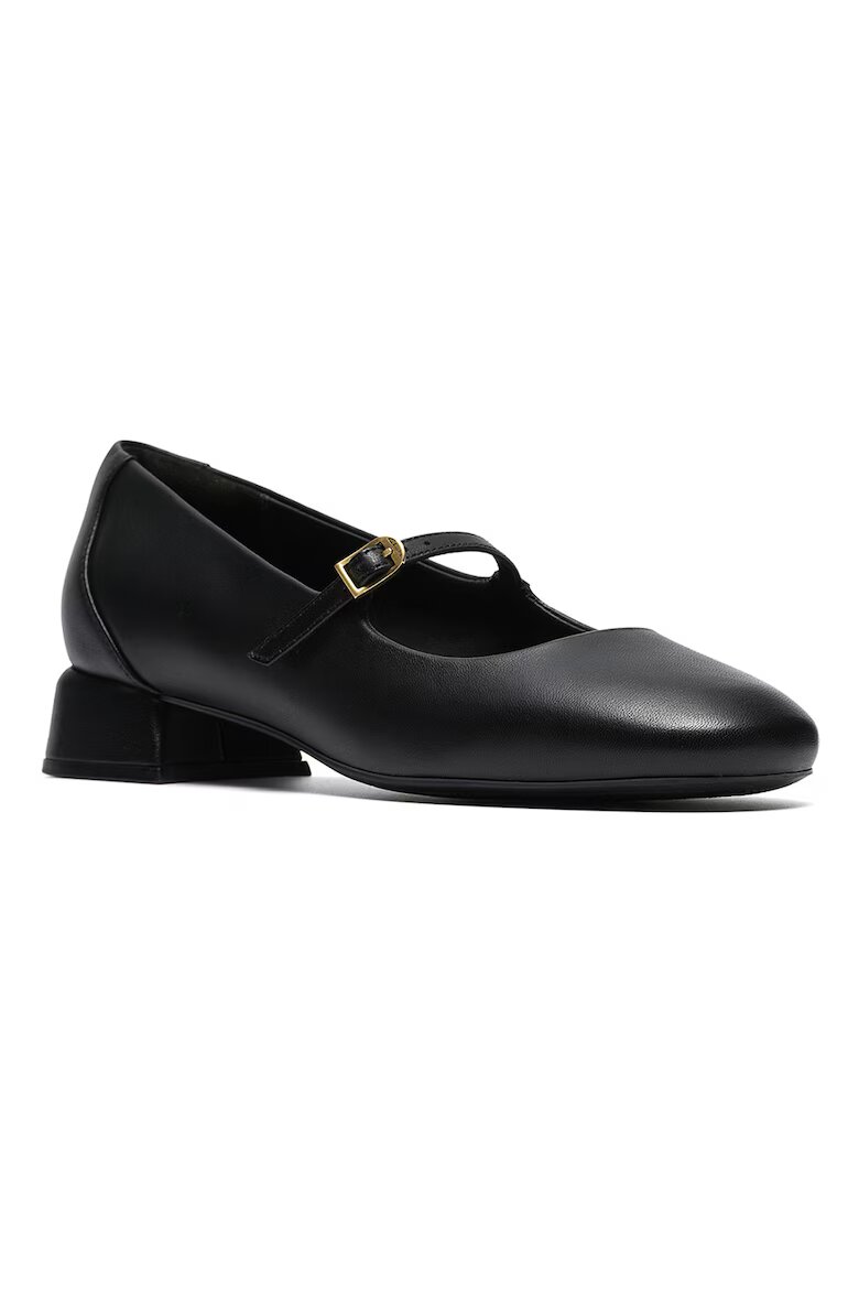 Clarks Кожени пантофки Daiss тип Mary Janes с малък ток Черен