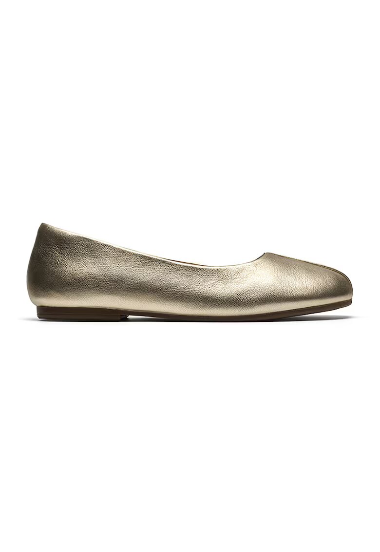 Clarks Кожени пантофки Livia Lily - Златист -