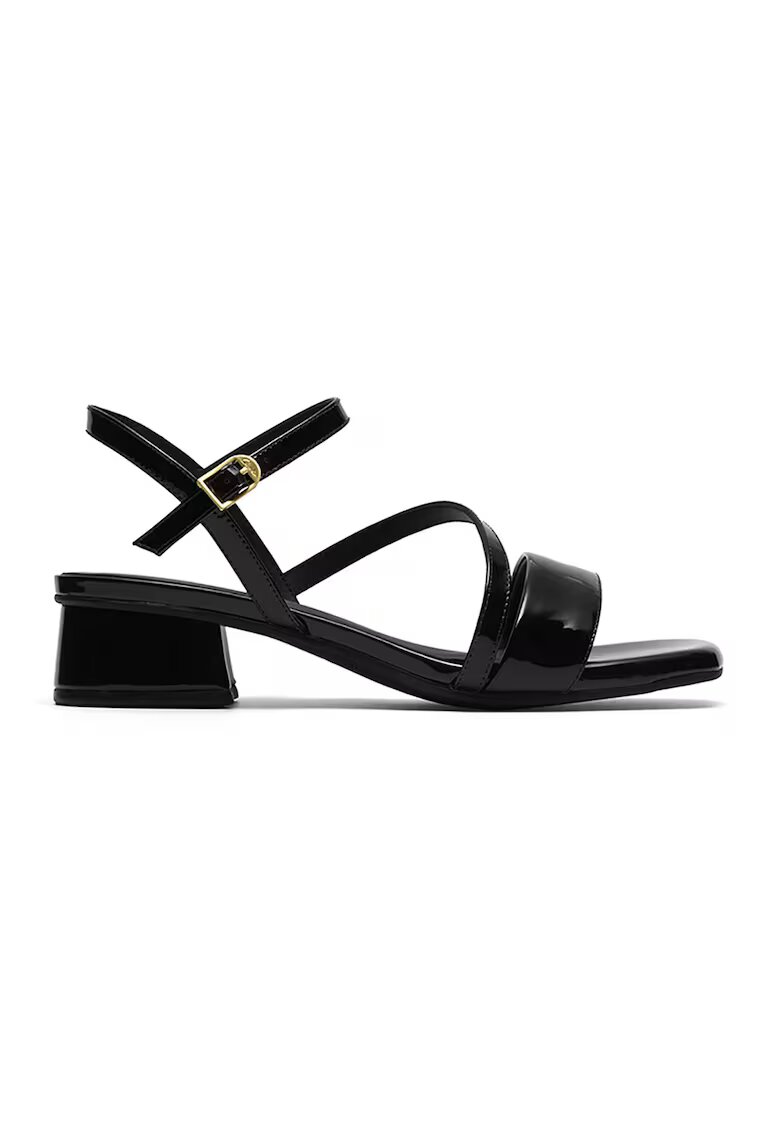 Clarks Кожени сандали Serina с масивен ток - Черен