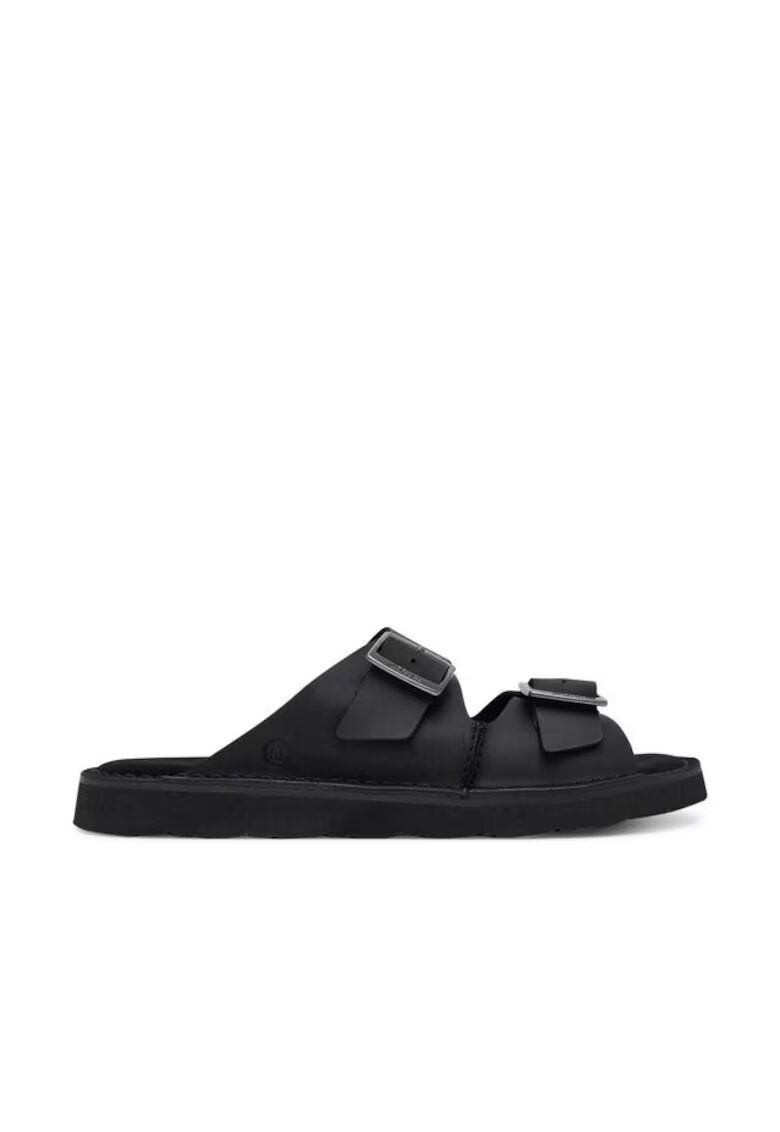 Clarks Мъжки чехли 26180885 - Естествена кожа - Черни