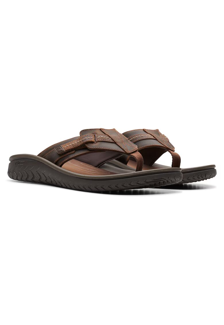 Clarks Мъжки джапанки 26176987 - естествена кожа - кафяви