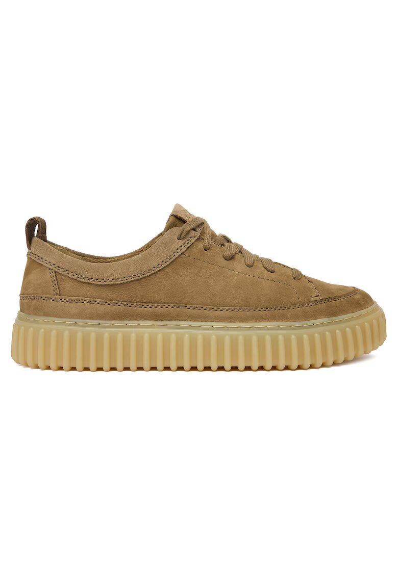 Clarks Мъжки кецове Torhill Lace - естествена кожа - кафяви