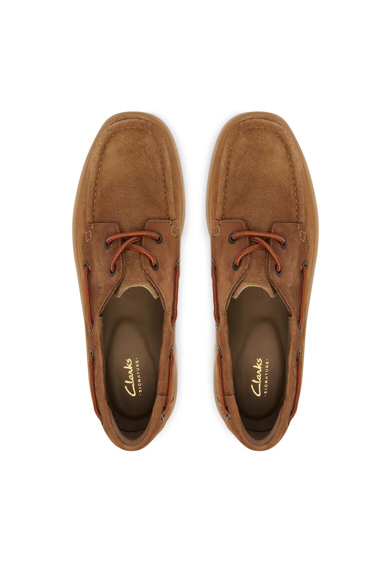 Clarks Мъжки мокасини естествена кожа бежови Бежов