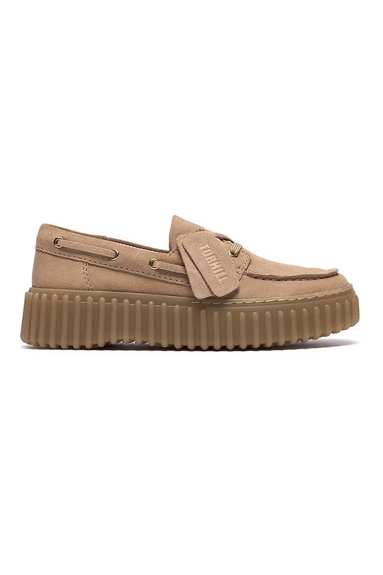 Clarks Мокасини Torhill от набук Розова сьомга