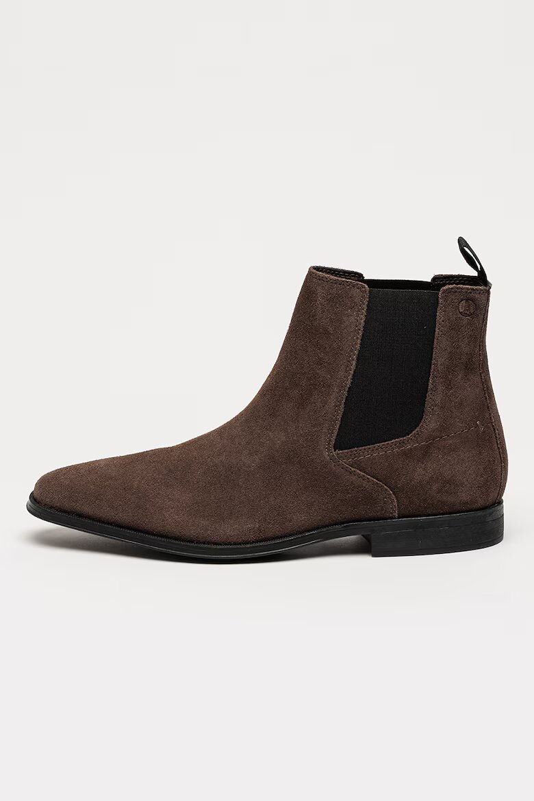 Clarks Велурени боти Paulton Easy тип Chelsea Кафяв