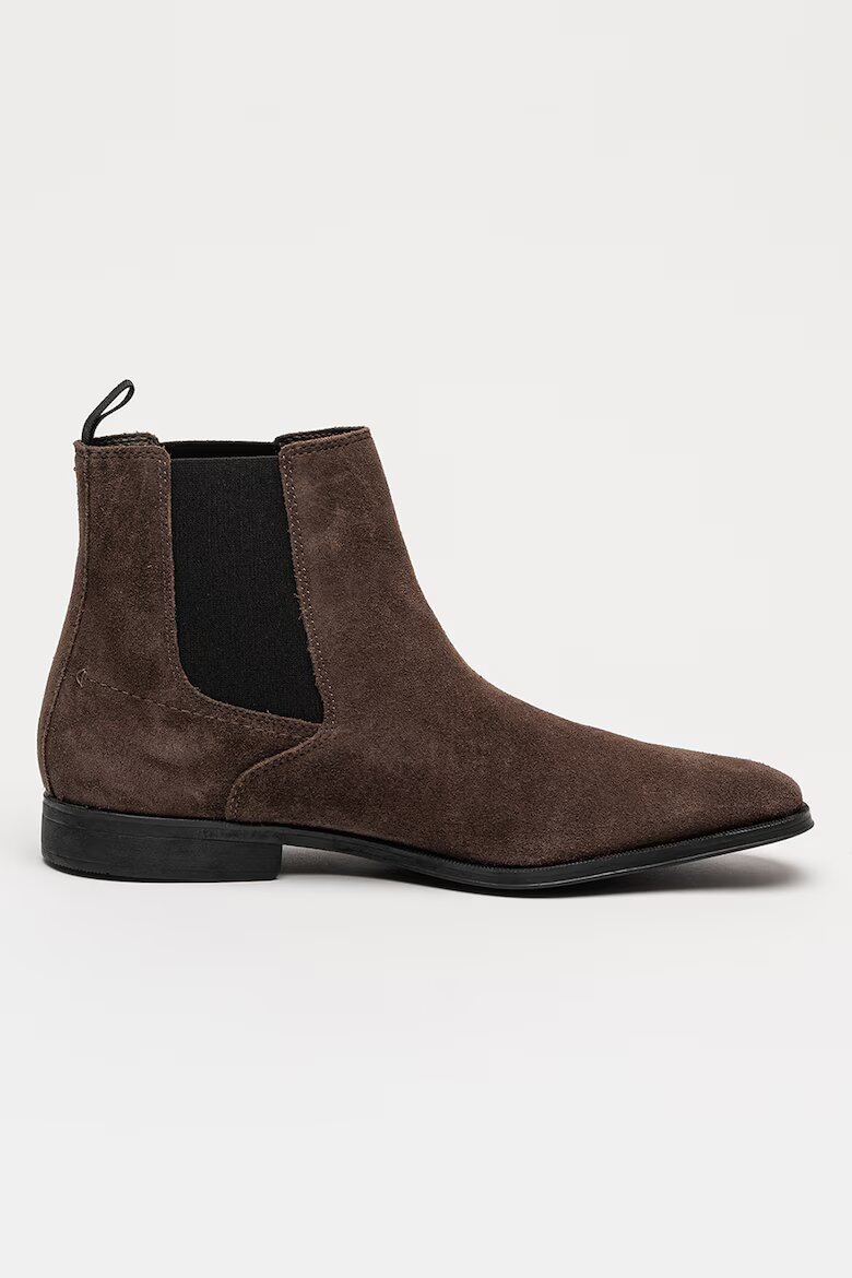 Clarks Велурени боти Paulton Easy тип Chelsea Кафяв