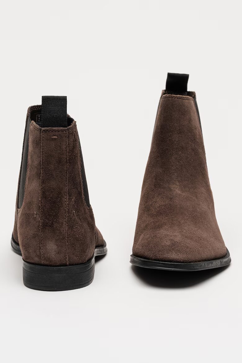 Clarks Велурени боти Paulton Easy тип Chelsea Кафяв