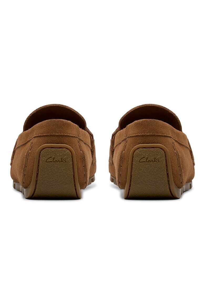Clarks Велурени мокасини Corsley Bar Канелено кафяво