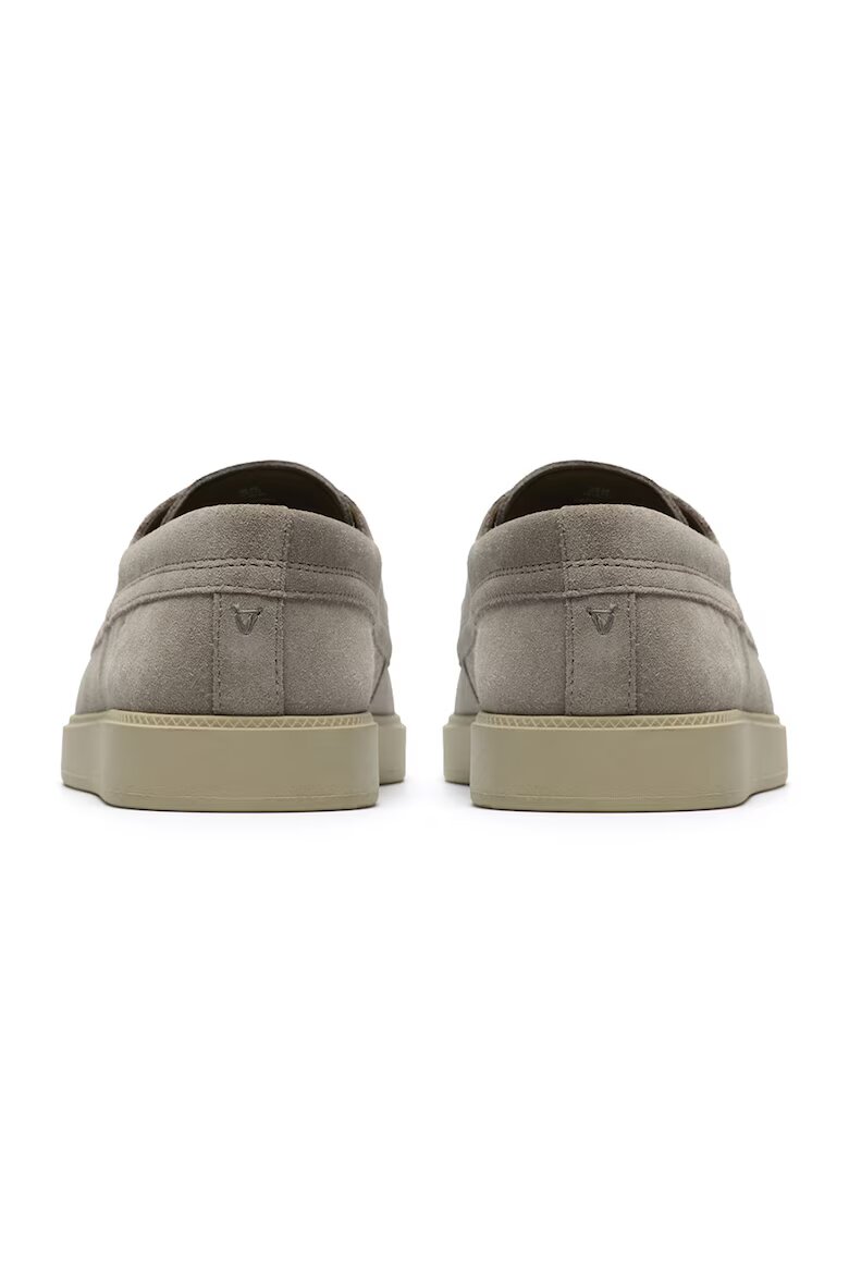 Clarks Велурени мокасини Lockford Сиво-бежов