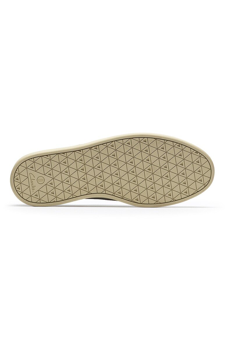 Clarks Велурени мокасини Lockford Сиво-бежов