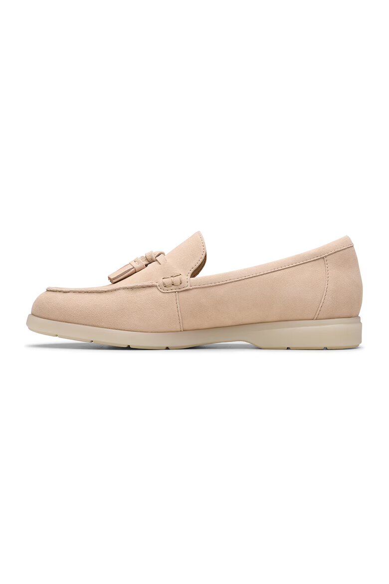 Clarks Велурени мокасини Narini Edge Бежов