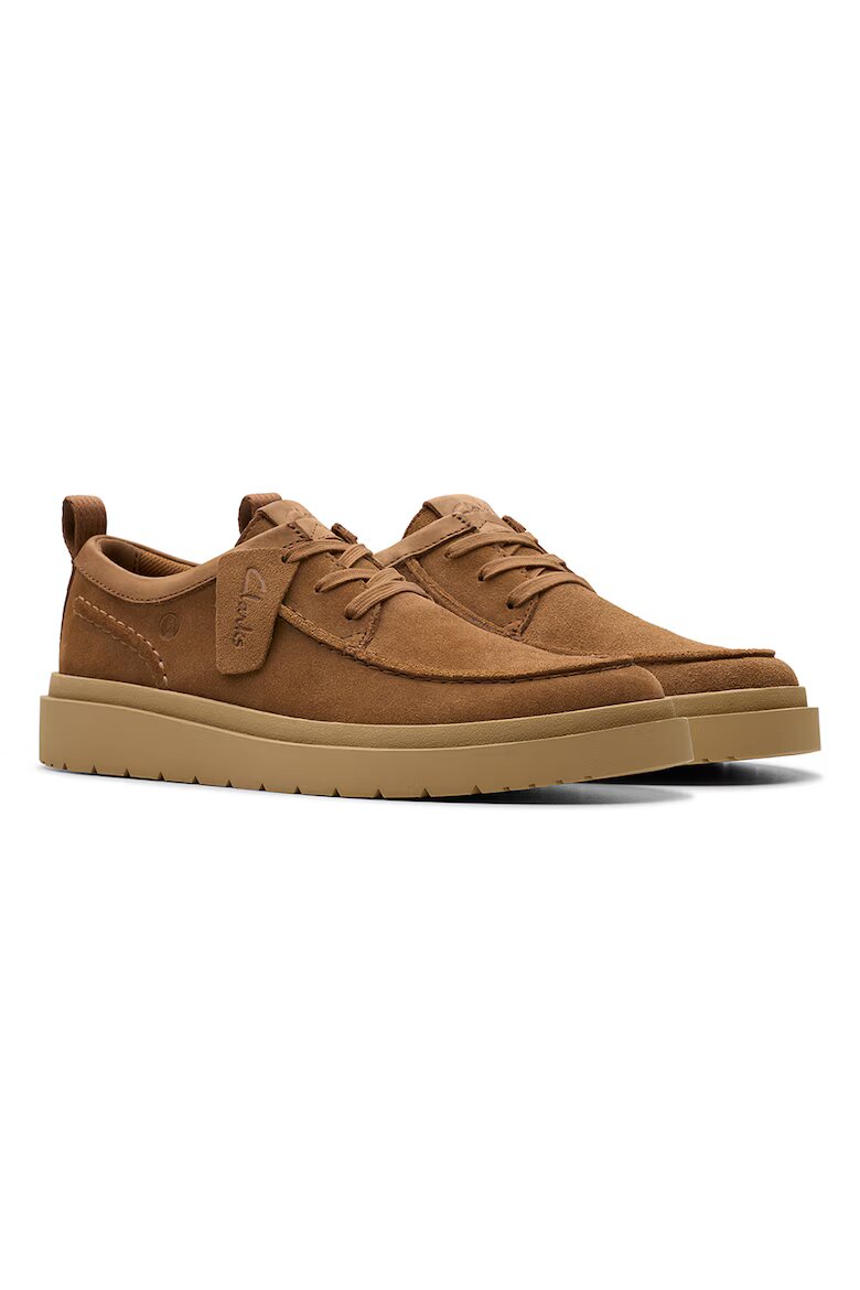 Clarks Велурени мокасини Polden Камел