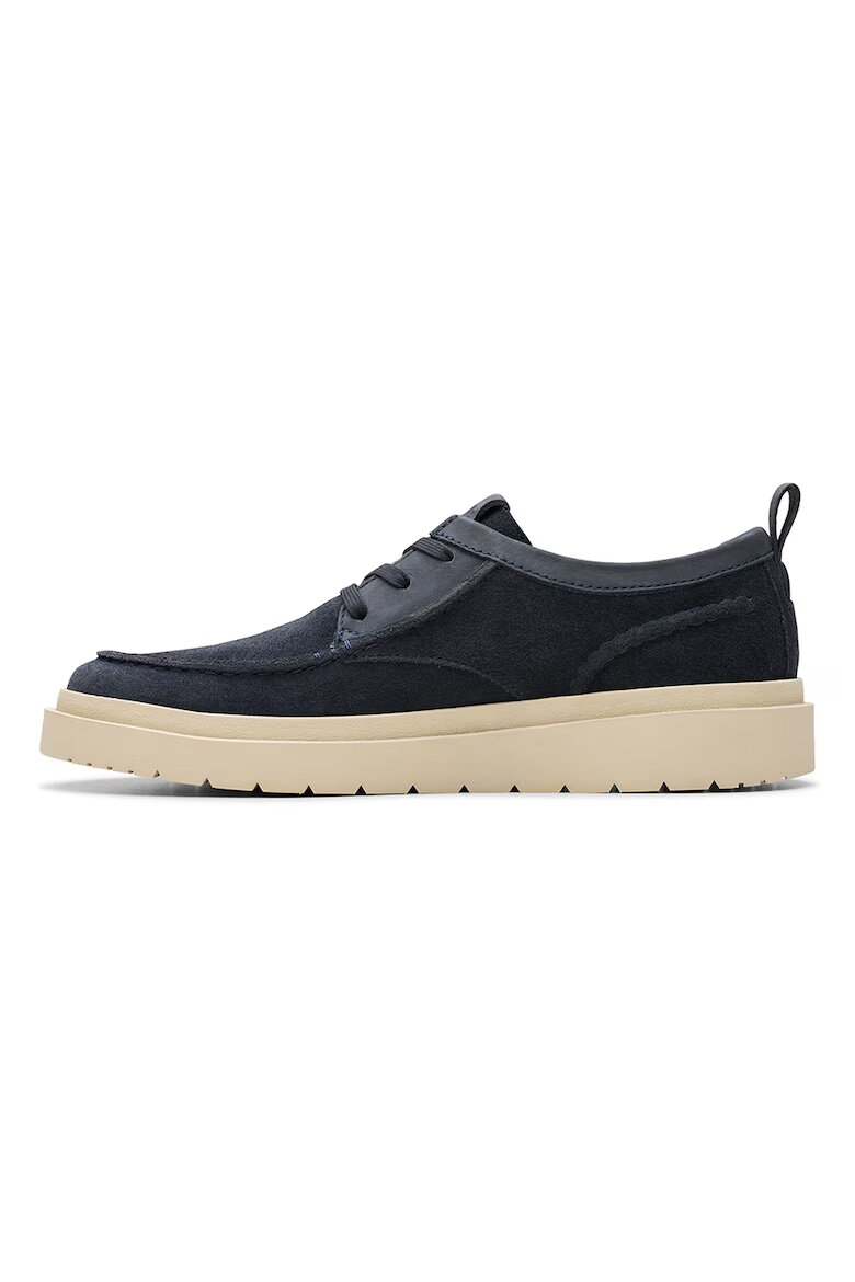Clarks Велурени мокасини Polden Тъмносин