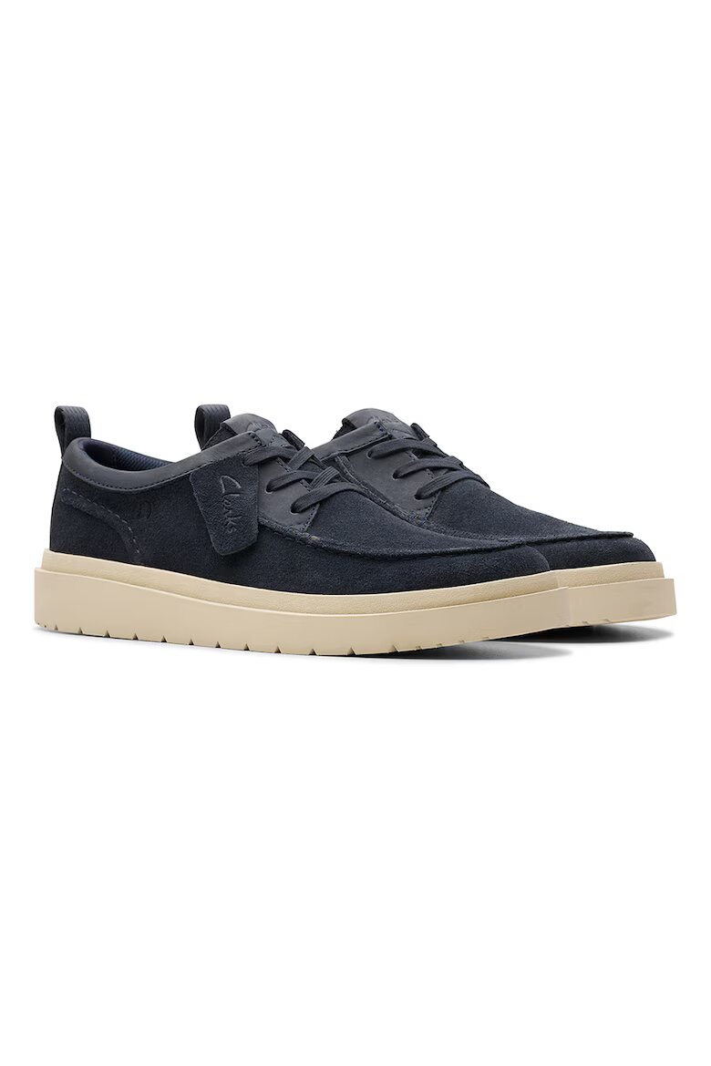 Clarks Велурени мокасини Polden Тъмносин