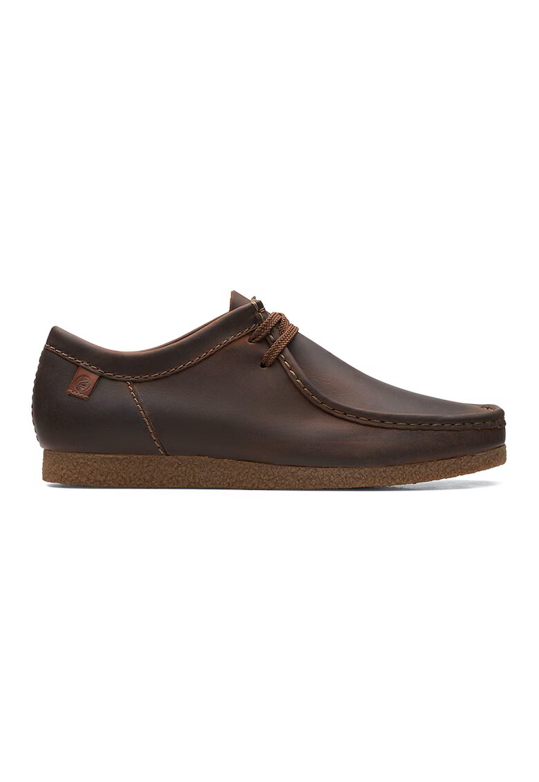 Clarks Велурени мокасини Shacre - Тъмнокафяв
