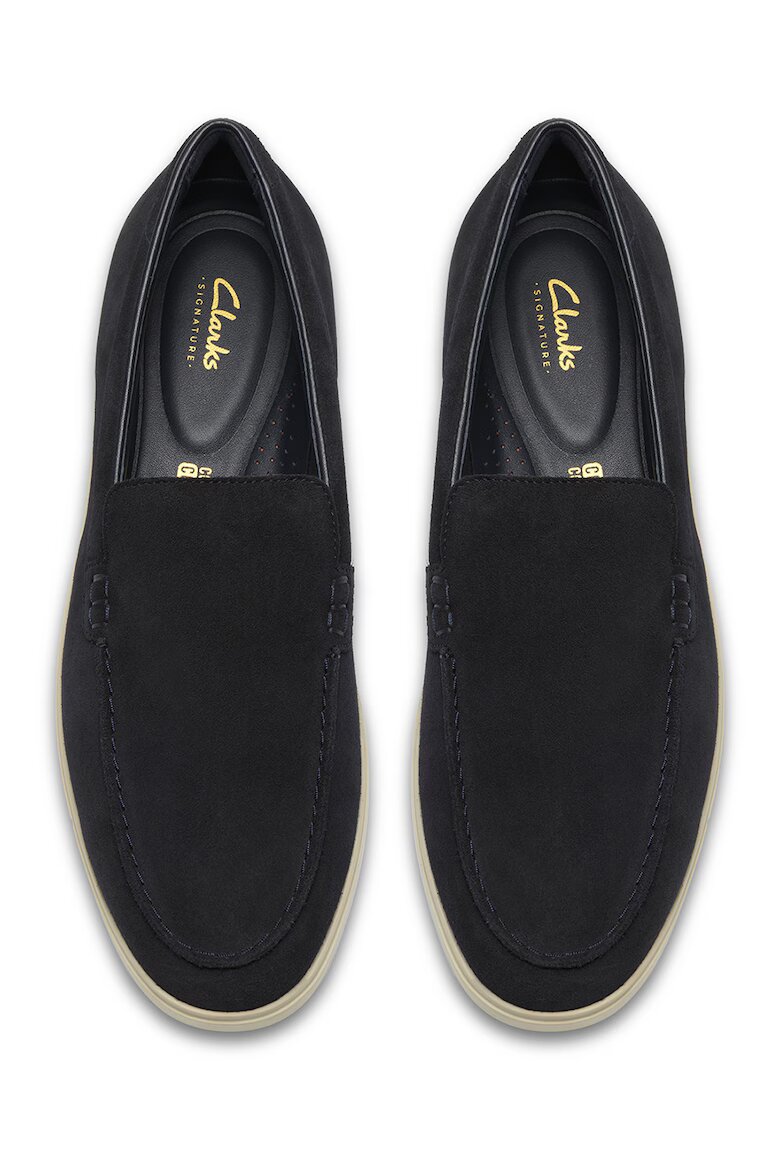 Clarks Велурени мокасини Torford с омекотени стелки Черен