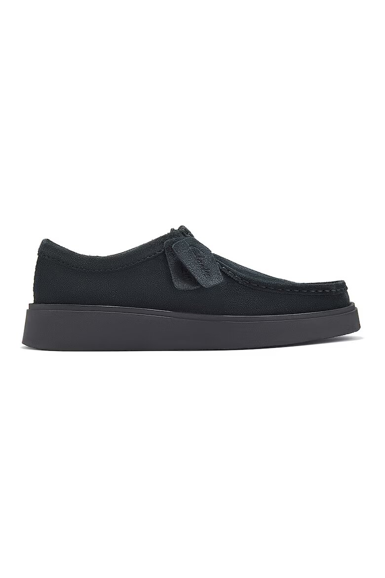 Clarks Велурени мокасини Torview Въглен сиво