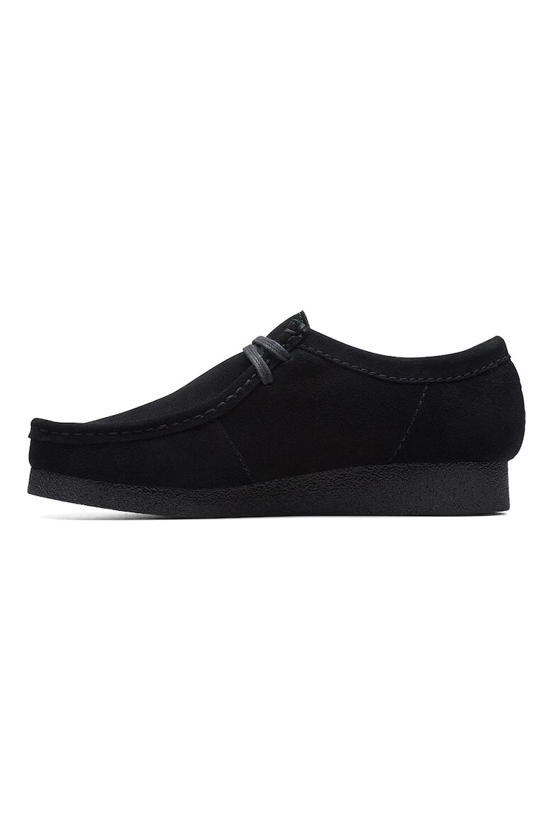 Clarks Велурени мокасини Wallabeeevo Черен