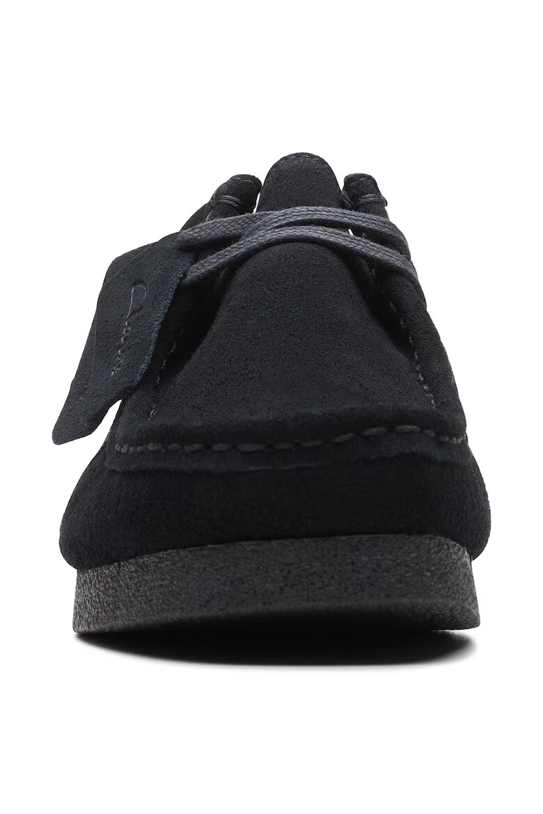 Clarks Велурени мокасини Wallabeeevo Черен