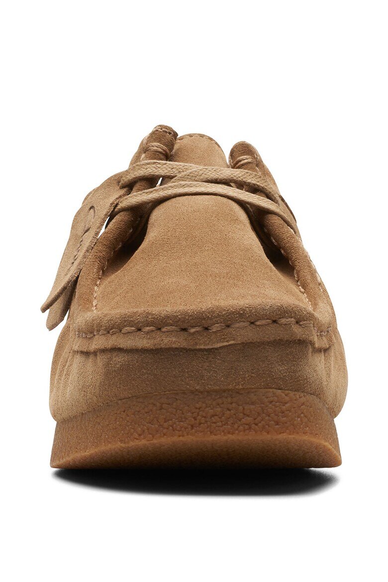 Clarks Велурени мокасини Wallabeeevo Карамел