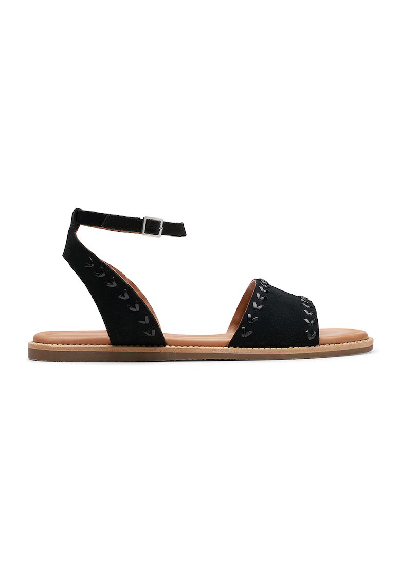 Clarks Велурени сандали с широка каишка