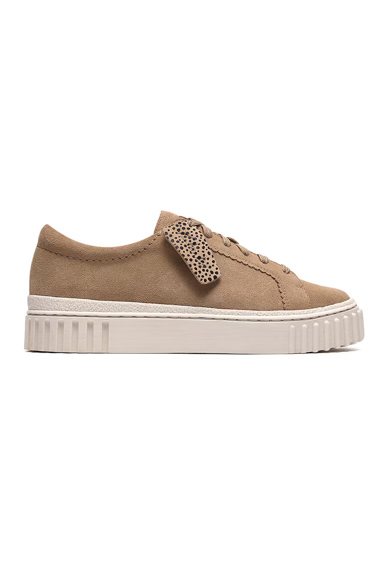 Clarks Велурени спортни обувки - Черен/Персийски портокал