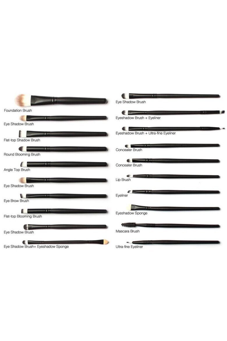 CLASSY BLACK Комплект четки за грим 20 броя