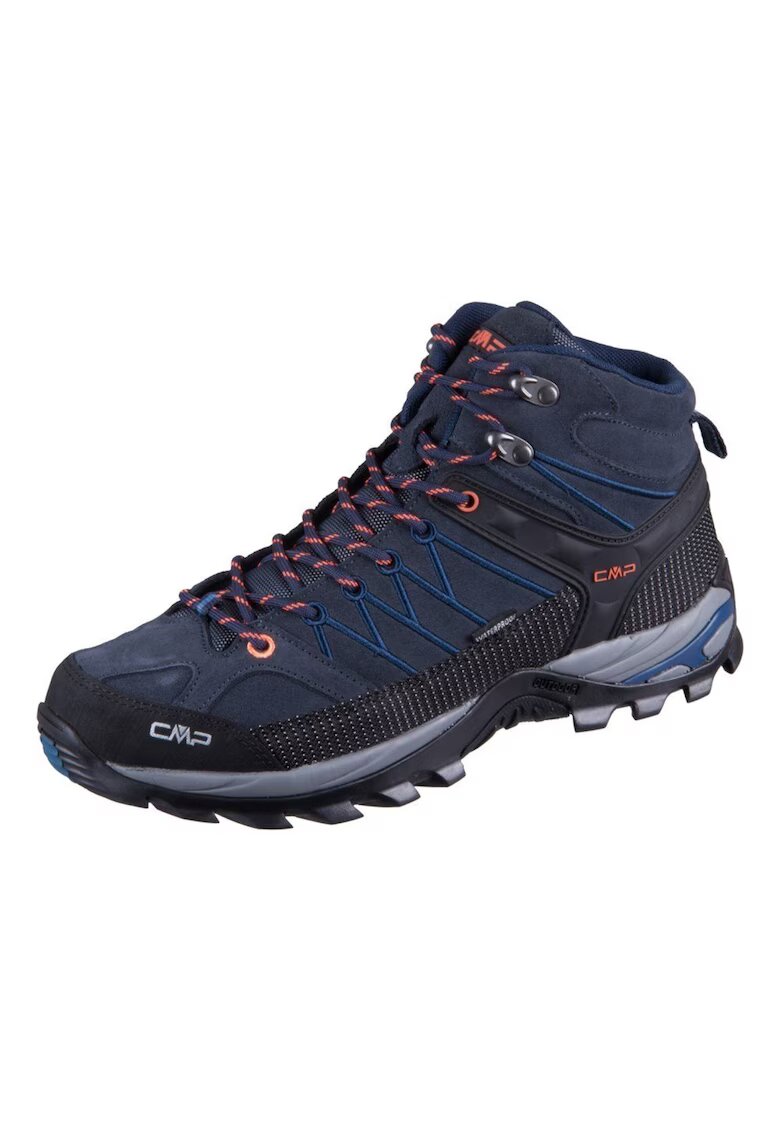 CMP Мъжки трекинг обувки - Rigel Mid WP - Suede - Navy Blue/Black - Черен/Тъмносин