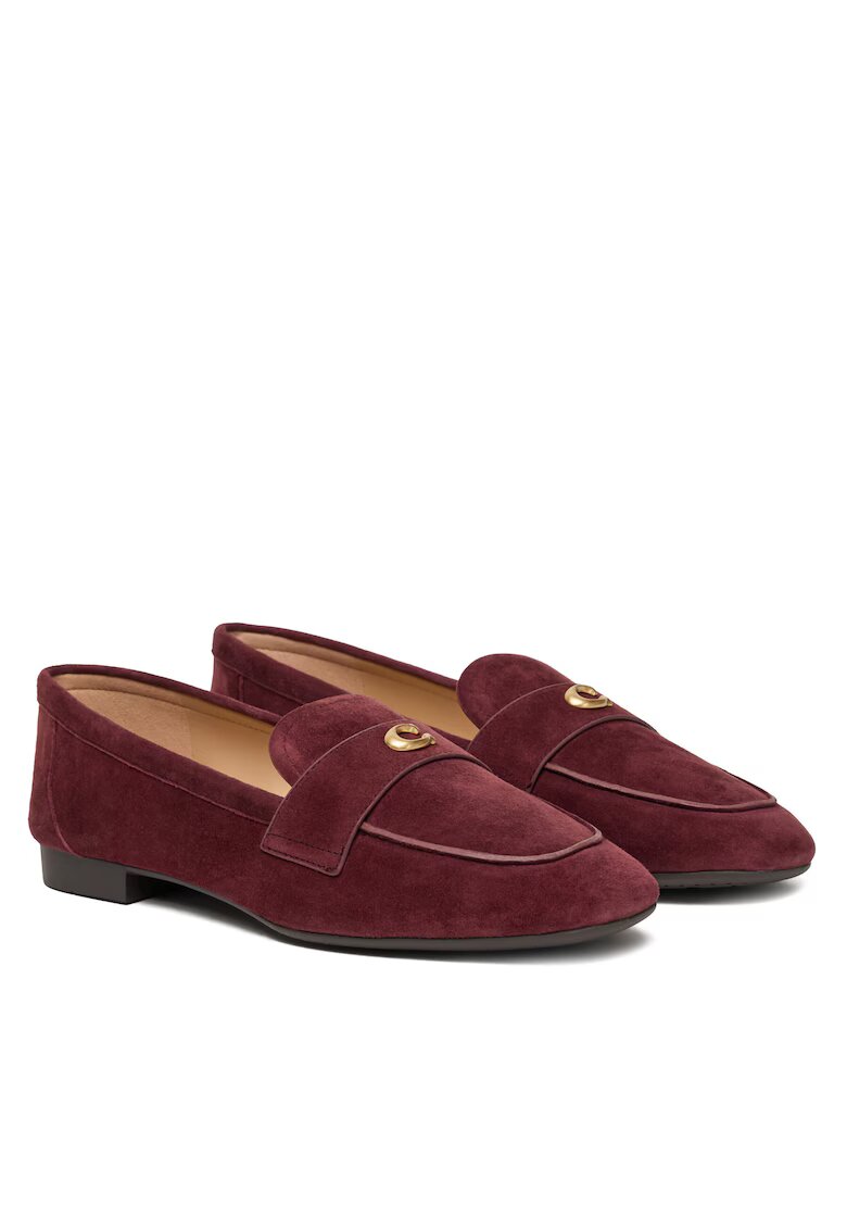 Coach Дамски мокасини - Merlot - естествена кожа