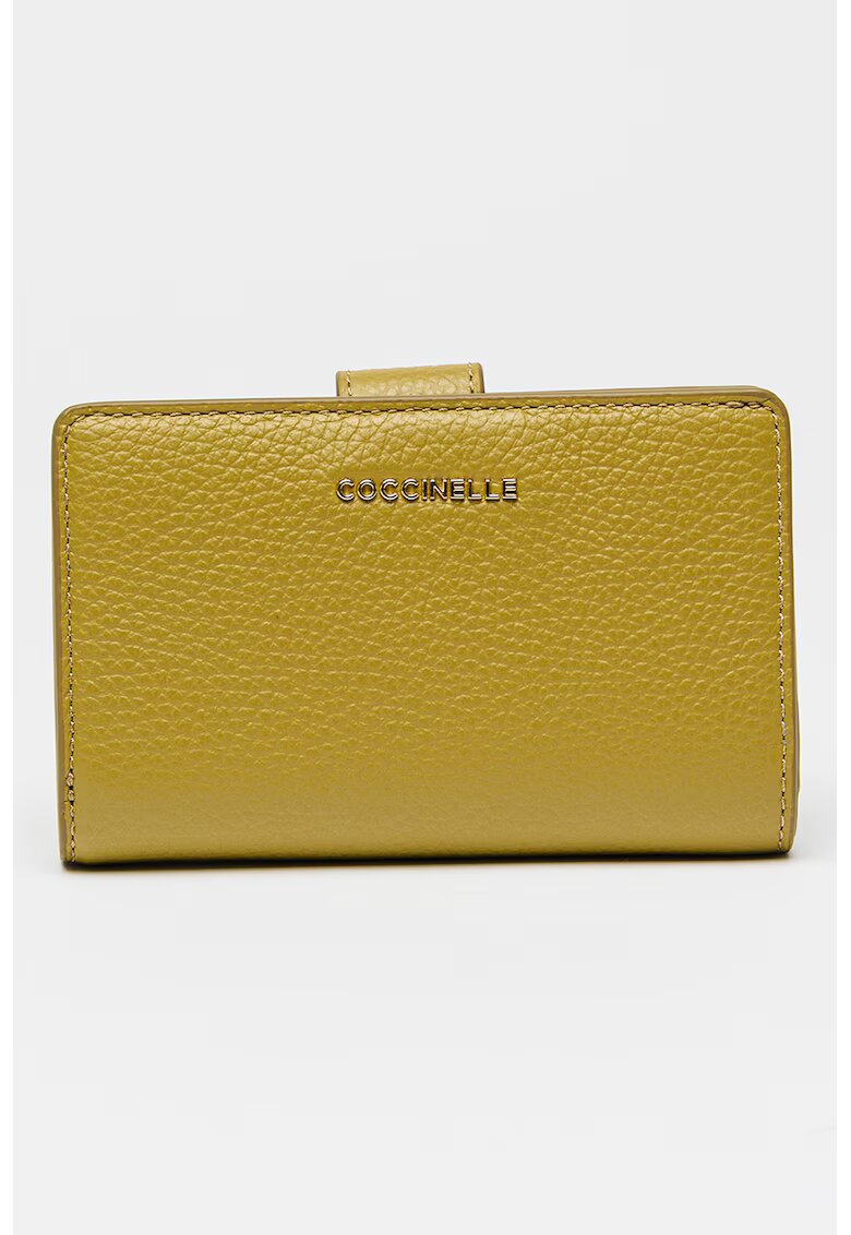 COCCINELLE Кожен портфейл - Маслинено зелено