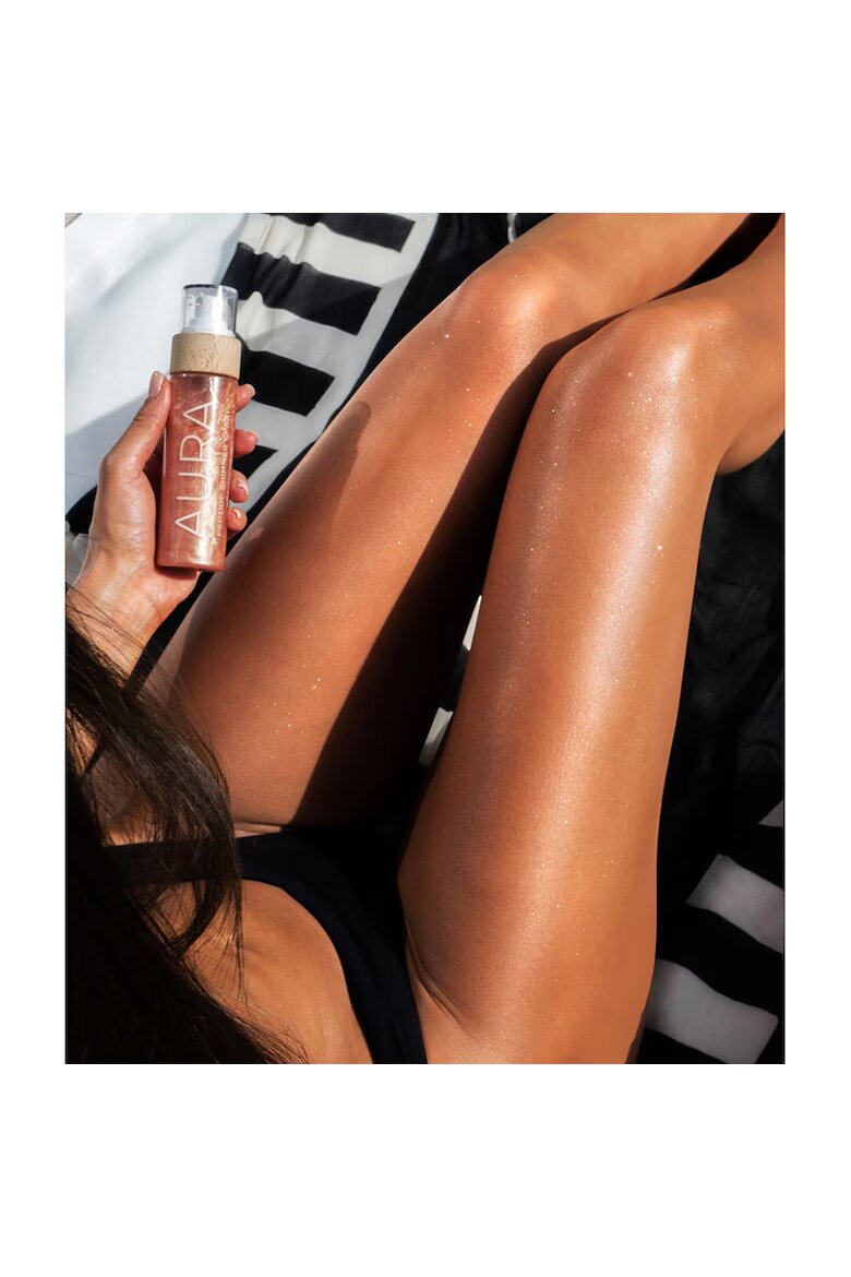 COCOSOLIS Натурален озаряващ спрей с пептиди за лице тяло и коса. AURA Peptide Shimmer Spray 100 ml Малина 100 мл