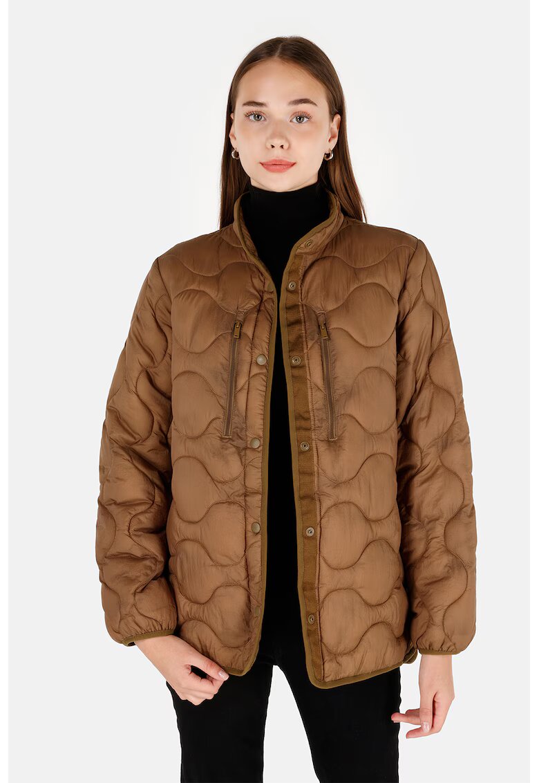 COLINS Капитонирано яке Nylon - Тъмнокафяв