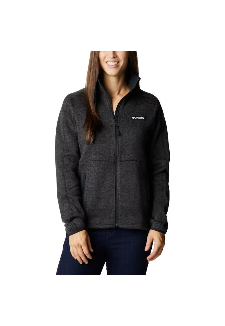Columbia Дамски спортен топ От полар - Sweater Weather Full Zip Fleece 8933010 - Черен